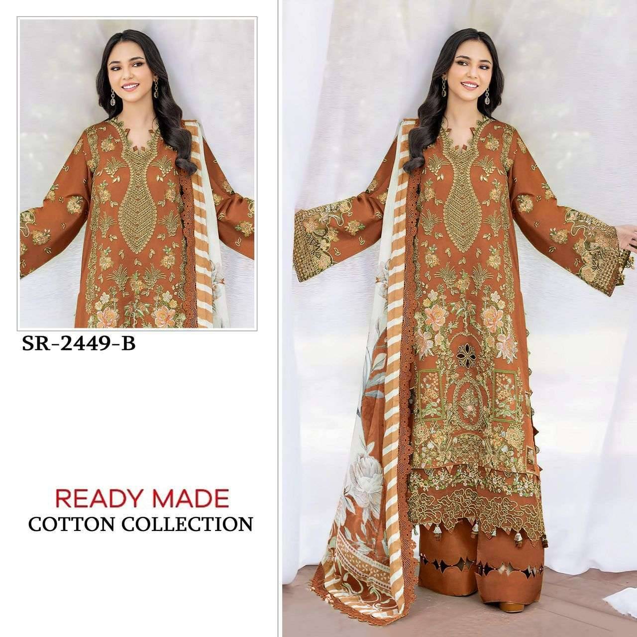 2449 Colors BY Shree fabs 2449 a TO 2425 d SERIES Pakistani Stylish Beautiful Colourful Printed & CAMRIC COTTON readymade Dresses At Wholesale Price